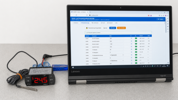 TestaufbauEK3030E Bedien- und Parametriersoftware für Regler elitech EK3030E